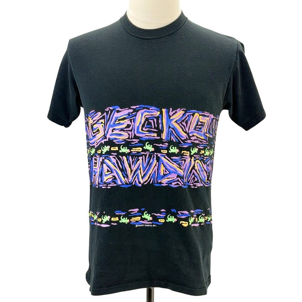 Vintage Gecko Hawaii Graphic T Shirt USA Made Surf Skate Men's Medium
